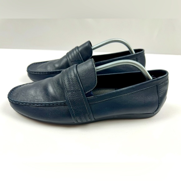 Zanzara Men's Van Eyck Blue Soft Leather Loafers Shoes Size 11‎ - Picture 5 of 9